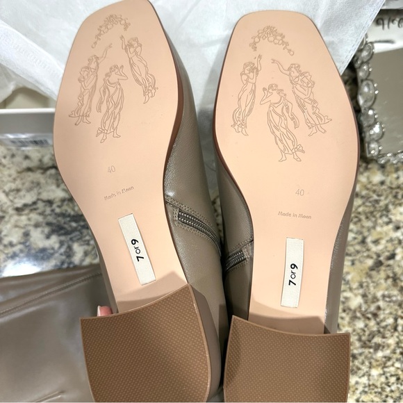 7or9 BOOT milk coffee KNEE HIGH women’s boot size 8 KHAKI 30mm height SHEEPSKIN - Picture 12 of 16